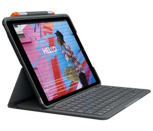 Slim Folio For iPad 7th Generation Graphite Qwerty Pan Nordic