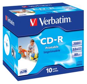 Cdr Recorder Media 700MB 80min 52x Datalife Plus Fast Dry Printable 10-pk With Jewel Case