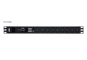 9-outlet 1u Pdu With Current & Voltage LCD Display And Overcurrent Protection (16a) (9xc13)