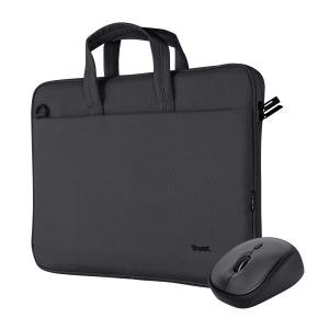 Bologna Slim Laptop Bag For Laptops With Mouse Set Black