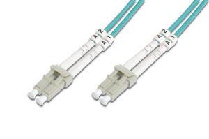 Fiber Optic Patch Cord, LC to LC Multimode 50/125 , Duplex Length 15m Class OM3