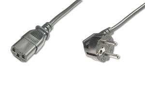 Mains Cable Schuko 90 Angledc13 M/f 1.8m  H05vv-f3g 0.75qmm