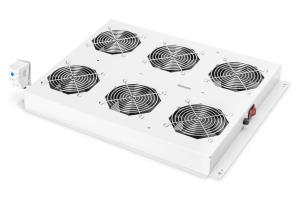 Roof cooling unit for Unique Server cabinets 6 fans, switch, thermostat, color grey (RAL 7034)