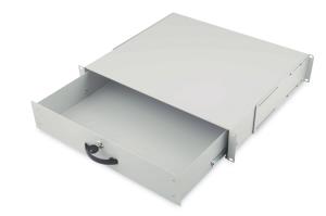 2U lockable drawer color grey RAL 7035