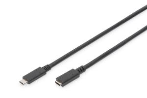 USB Type-C extension cable, type C M/F, 2m full featured, Gen2, 3A, 10GB, Versione 3.1, CE