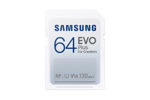 Sd Evo Plus - 64GB - Flash Card - U3, V30 , 130mb/s - White