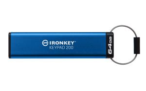 Ironkey Keypad 200 - 64GB USB Stick - USB 3.2 - FIPS 140-3 Level 3 (pending) With Aes 256-bit Encrypted