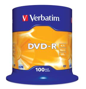 DVD-r Media 4.7GB 16x Matt Silver 100-pk With Spindle