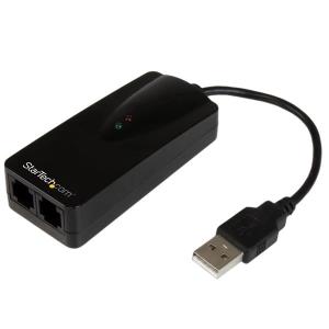 USB To 2-port 56k Fax Modem - Hardware Based Dial-up Modem     In