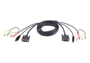 DVI KVM Cable With USB Audio 1.8m