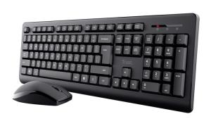 Primo - Wireless Keyboard And Mouse Deskset - USB - Black - Qwerty Us  / Int'l