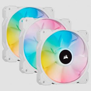 Led Fan - Sp Series White Sp120 RGB Elite  120mmrGB With Airguide  Triple Pack With Lighting Node Cor