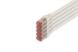 Patch cable - CAT6 - S/FTP - Snagless - Cu - 10m - White - 5pk