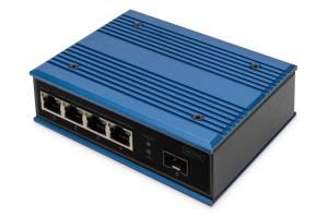 Industrial 4+1 Port Fast Ethernet Switch Unmanaged. 4 RJ45 Ports 10/100 Mbits