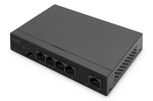 PoE-switch 4+1-Ports Ethernet Unmanaged 4-ports PoE,