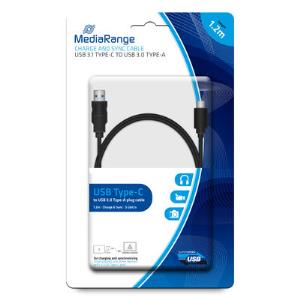 Charge And Sync Cable, USB 3.1 Type-c To USB 3.0 Type-a, - 1.2m - Black