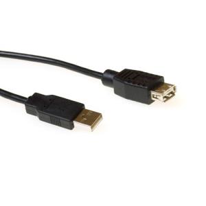USB 2.0 A Male - USB A Female Black 1.8m