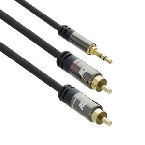 High Quality Audio Connection Cable 1x 3.5mm Stereo Jack Male - 2x RCA Male 1.5m