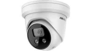 Fixed Turret Network Camera 4mpix Acusense Strobe Light And Audible Warning