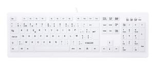 AK-C8100F-FU1 Hygiene Desktop Sealed - Keyboard - Wireless - White - Azerty Belgian