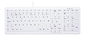 AK-C7000F-UVS - Hygiene Compact Fully Sealed - Keyboard With Numeric Pad - Corded USB - White - Azerty Belgian
