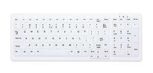 AK-C7000F-FU1 Hygiene Compact Sealed - Keyboard With Numeric Pad - Wireless - White - Qwerty Us